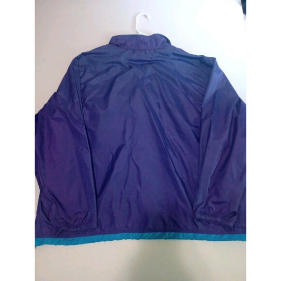 90's Vintage L. L. Bean 1/4 Zip Windbreaker Purple and Turquoise Size XL - Picture 10 of 11